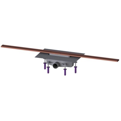 Kessel Duschrinne Linearis Infinity 90 Länge 1100mm DN 50, Kupfer gebürstet