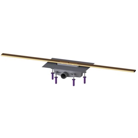 Kessel Duschrinne Linearis Infinity 90 Länge 1200mm DN 40, Bronze gebürstet