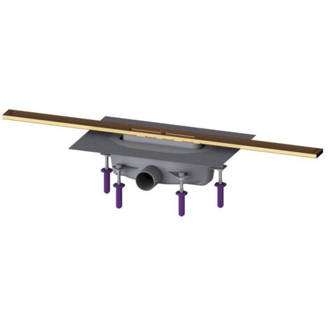 Kessel Duschrinne Linearis Infinity 90 Länge 800mm DN 50, Bronze gebürstet