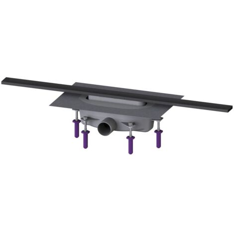 Kessel Duschrinne Linearis Infinity 90 Länge 800mm DN 50, Schwarz gebürstet