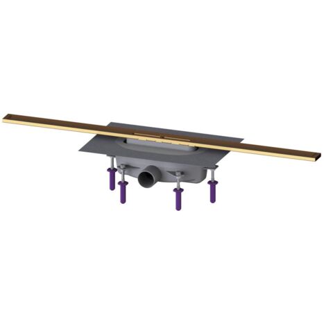 Kessel Duschrinne Linearis Infinity 90 Länge 900mm DN 50, Bronze gebürstet