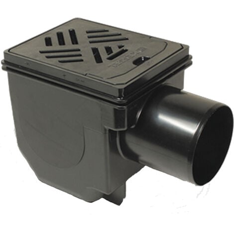 ALTERNATIVE HAUSTECHNIK Kessel Kellerablauf DN 100 150x190mm, Rost Schwarz