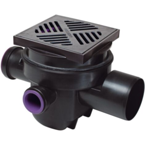 KESSEL Kellerablauf DN 100 29111 Rost 200x200 schwarz