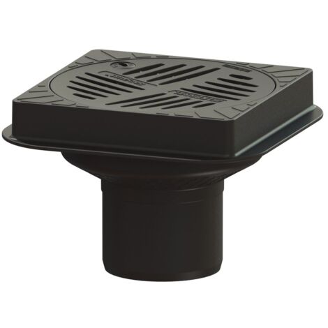 Kessel Parkdeckablauf Ecoguss DN 125 eckig, Anschluss Kunststoffrohr