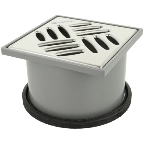 Kessel – Rehausse grille à fentes 120 x 120 mm – Acier inoxydable – Hauteur 93 mm – Classe de charge K3 (300 kg) pour applications robustes