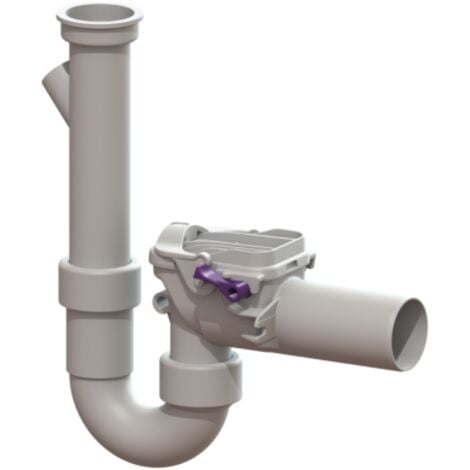 BANYO KESSEL Rückstauverschluss 73052 Staufix Siphon DN50 aus Kunststoff