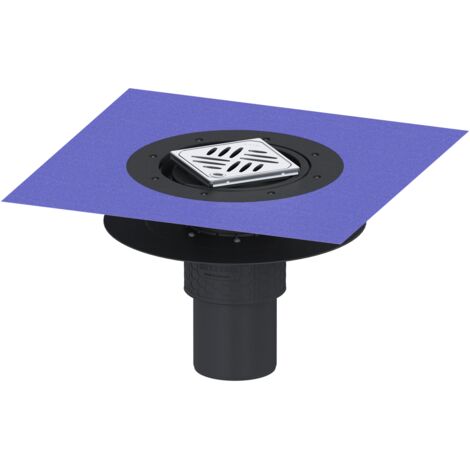 KESSEL-Siphon de sol Ecoguss Bride à coller - DN 100, vert., Variofix, grille design, 48611.53