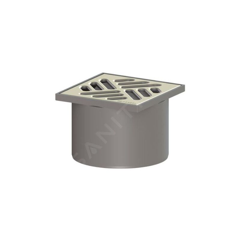 Kessel Siphons salle d'eau - Vidage de sol, acier inoxydable brossé 27165