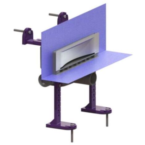 Kessel Wandablauf Scada mit Abdeckung Wave V2A und befestigter Dichtmanschette