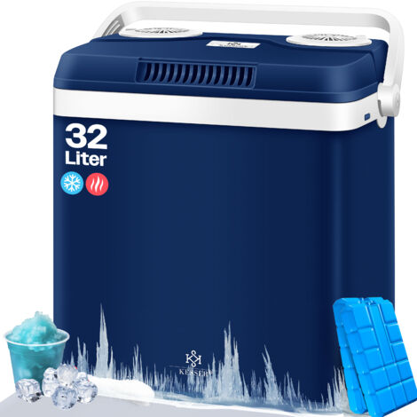 KESSER® 32 L Cool Box 12V  230V Plug  Mini Frigorifero  Scaldino Termoelettrico  32 Litri Blu Navy