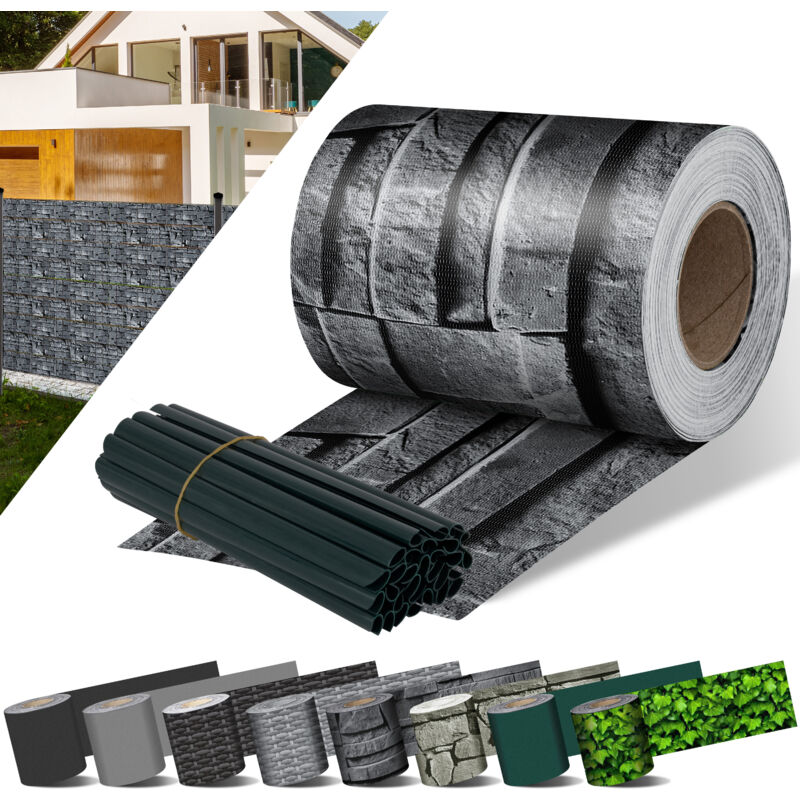 Kesser - pvc Bandes de protection visuelle Rouleau de protection visuelle Clôture à double barreaux Opaque Résistant aux intempéries et au vent Film