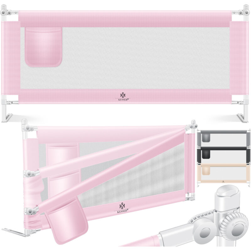 KESSER® Barrière de lit Barrière de lit pour enfant Barrière de lit pour enfant Rose / 200cm