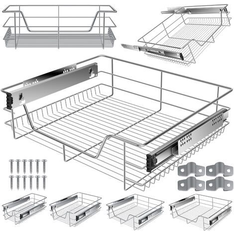 Kesser® Cajón telescópico Cajón de cocina Armario de cocina Cesta extraíble  Armario extraíble Extracción total
