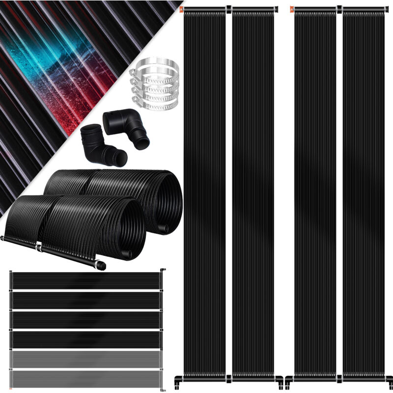 Kesser - Colector Solar Para Calefacción De Piscinas Cm Calentador De Agua Caliente Calentador Solar Para Piscinas L Ampliable A Voluntad L Plástico