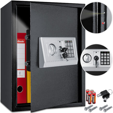 KESSER® Cassaforte elettronica Cassetta di sicurezza Cassaforte a muro Cassaforte a muro 50x35x34 Nero