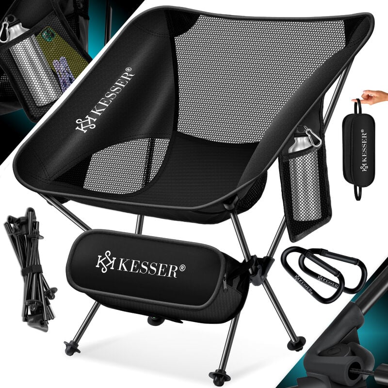 Kesser - Chaise de camping pliable pliante portable chaise de pêche chaise de camping chaise pliante jusqu'à 120 kg chaise de plage chaise de pêche