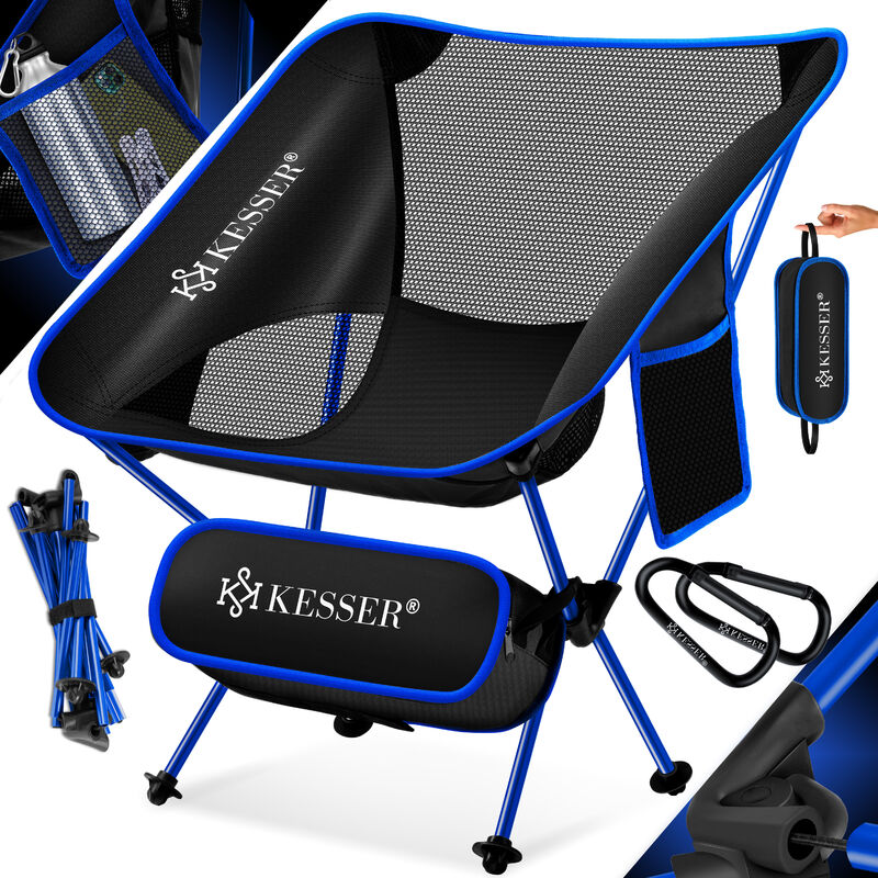 Kesser - Chaise de camping pliable portable chaise de pêche chaise de camping chaise pliante jusqu'à 120 kg chaise de plage chaise de pêche tabouret