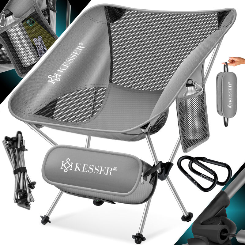 Kesser - Chaise de camping pliable pliante portable chaise de pêche chaise de camping chaise pliante jusqu'à 120 kg chaise de plage chaise de pêche