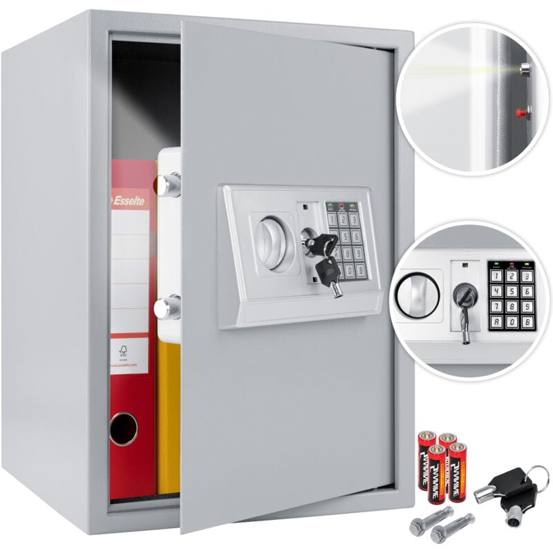 Kesser - Coffre-fort électronique Coffre-fort pour argent Coffre-fort mural 50x35x34 Argent