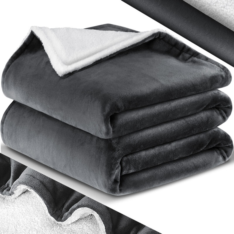 Kesser - Couverture douillette Sherpa moelleux Extra doux & chaud Couverture d'intérieur en flanelle polaire Résistant aux plis/Anti-décoloration