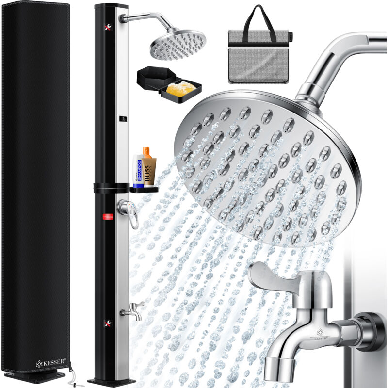 Kesser - Ducha Solar Ducha Solar Para Jardín De 35 Litros + Plato De Ducha De Metal Agua Caliente Máx. 60°C Sin Alimentación Eléctrica Ducha De