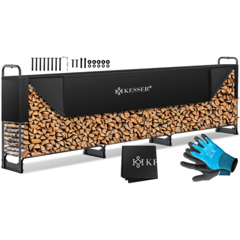 Toboli Étagère Pour Bois De Chauffage – 150 X 25 X 100 Cm