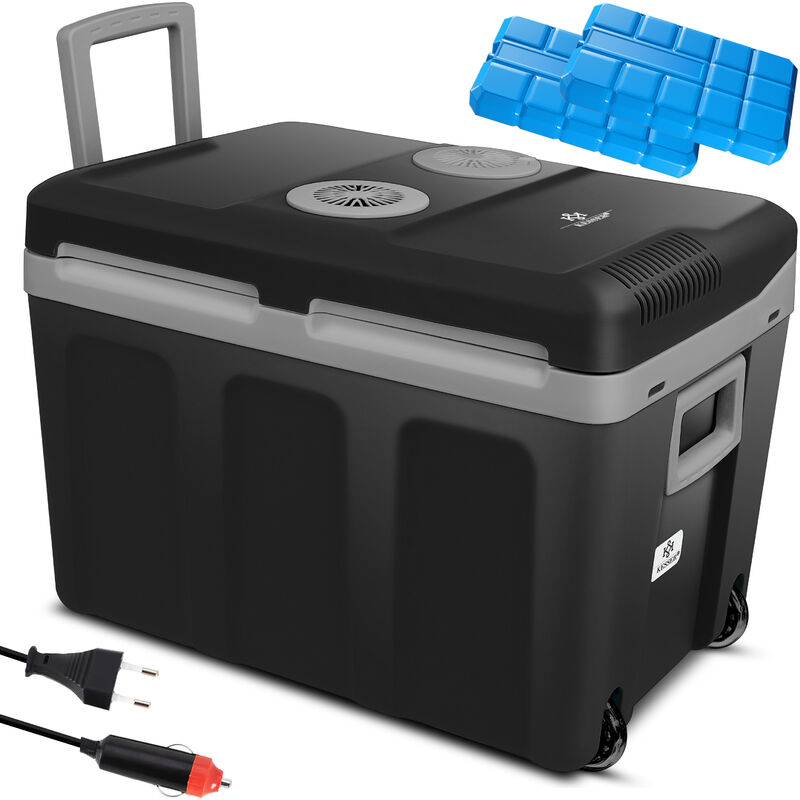 Image of Kesser - 40L cool box con rotelle per mantenere caldo e raffreddare cool box termoelettrico 12 volt e 230 volt mini frigo termobox per auto 40L /