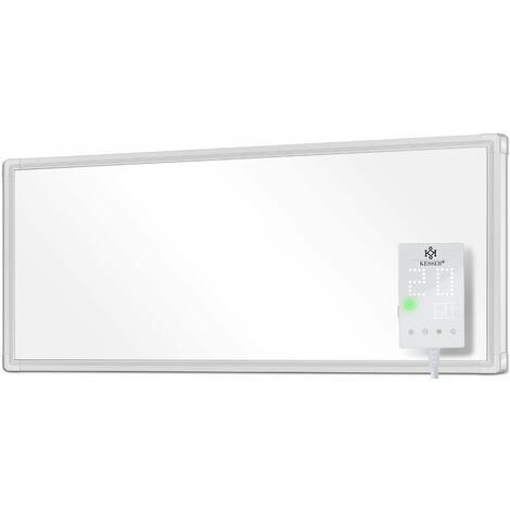 KESSER® Infrarotheizung Mit Thermostat Infrarotheizkörper Elektroheizung Infrarot Heizung Wandheizung - 28 unterschiedliche Routineprogramme , Heizkörper Heizpaneel, Weiß - Mit Thermostat-Fernbedienung, 300W