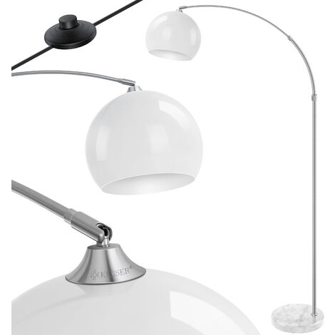 Lampadaire pied filaire torsade Accenso 175cm Tissu et Métal Noir