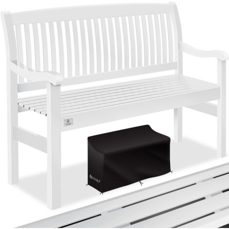 KESSER® Panca da giardino panca in legno resistente alle intemperie  panca da parco in legno massiccio  panca da balcone panca da giardino per balcone  terrazza e giardino  bianco / 125 cm