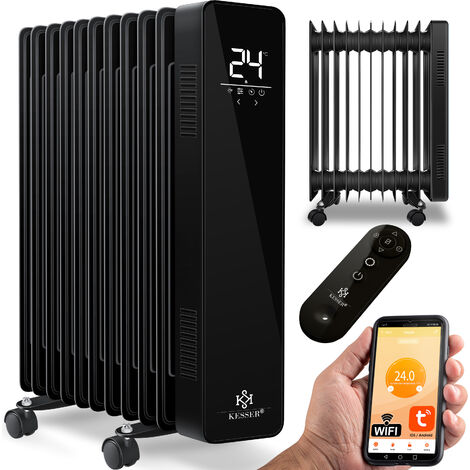 Radiateur à Bain d'huile 2500 W,Chauffage électrique Wifi avec 3 modes de  chauffage, verrouillage enfant et minuterie 24h, Smart Control et App-Smart  Life, chauffage intelligent réglable autonome en destockage et  reconditionné chez