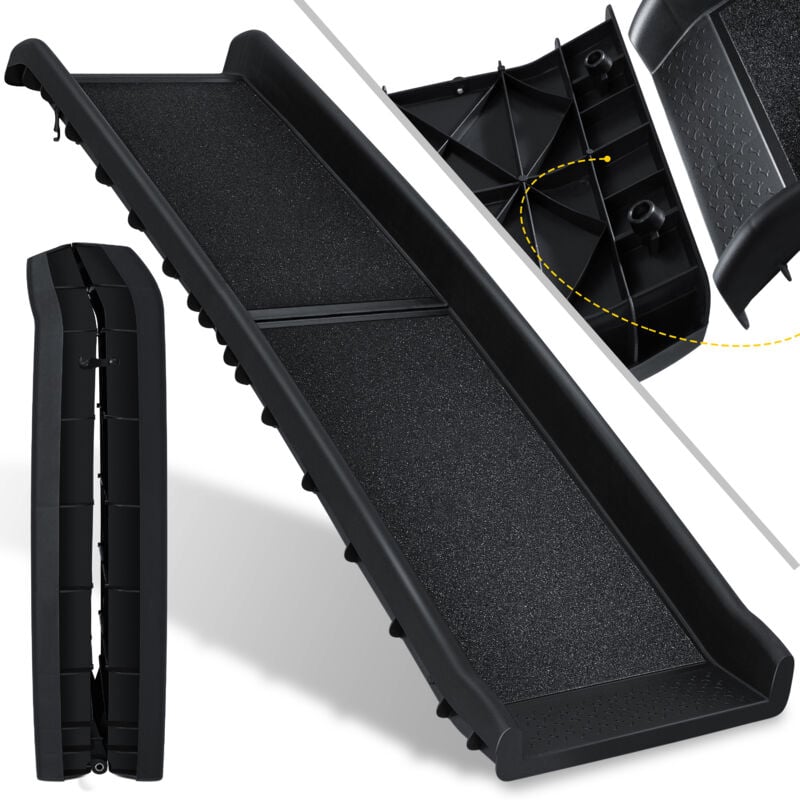 Kesser - Rampe pour chiens Marchepied pour chiens Rampe d'accès à la voiture Rampe de coffre pliable pour animaux domestiques Aide à l'accès au