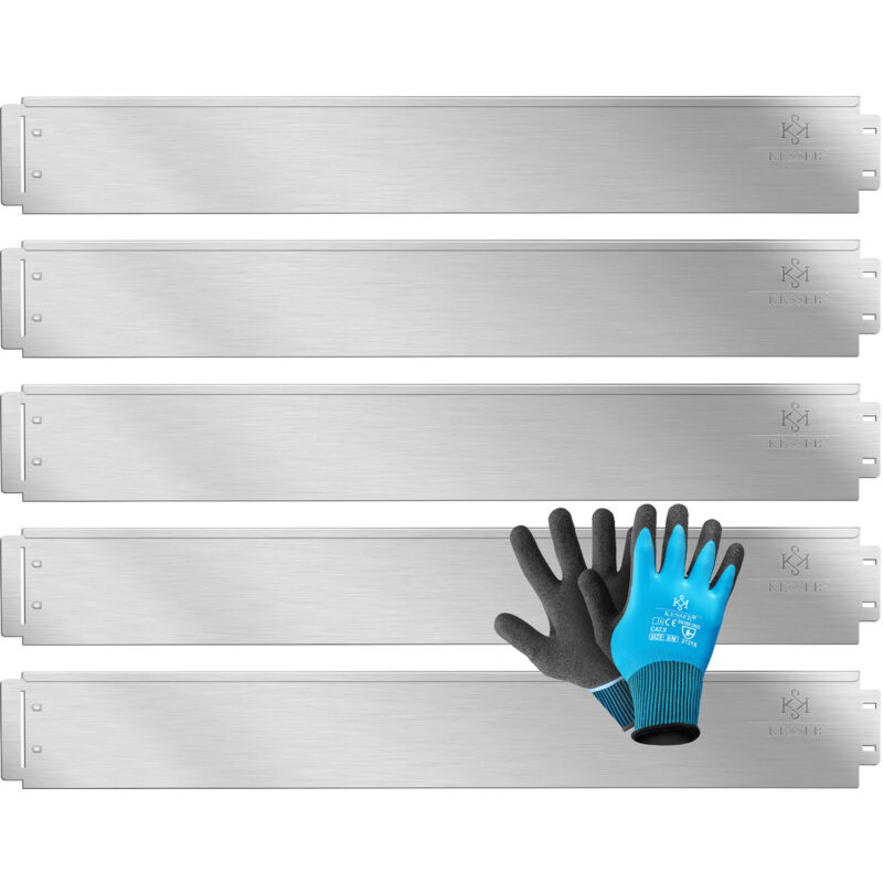 Kesser® Rasenkante Beeteinfassung Beetumrandung 5m 10m 15m 20m 25m 30m 35m 40m 45m 50m 100x14cm Oder 100x18cm Beetbegrenzung Rasenbleche Mähkante