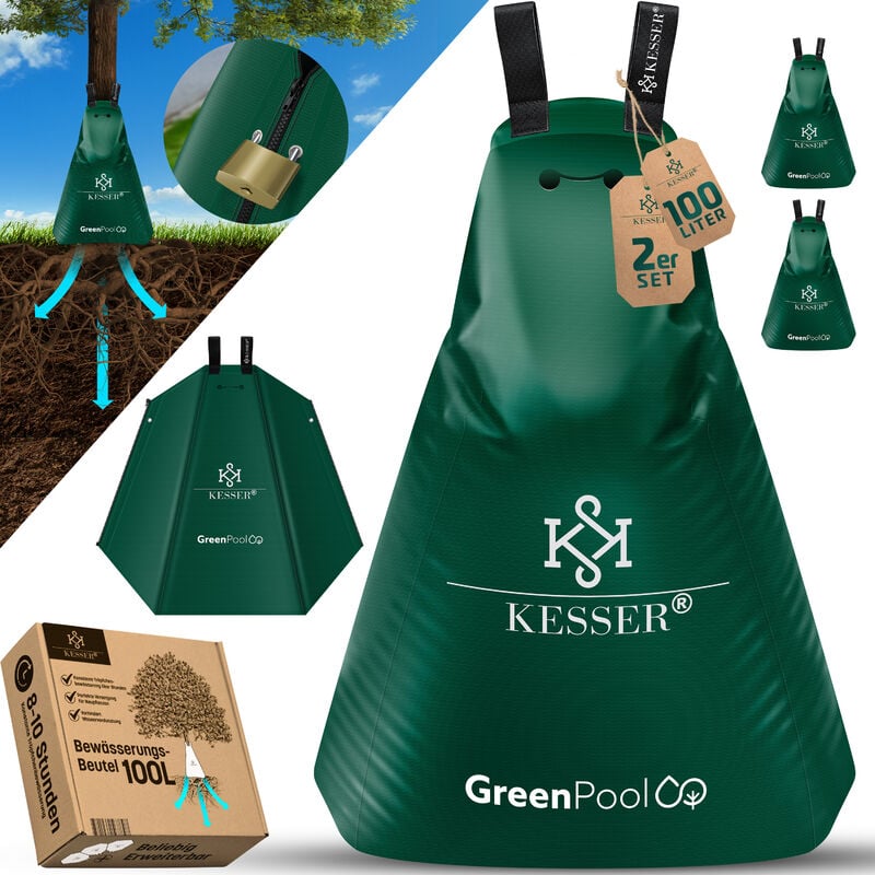 Kesser - Sac d'arrosage pour arbres Sac d'eau & sac d'arrosage pour arbres Sac en pvc durable & résistant aux uv Sac d'arrosage pour arbres Système