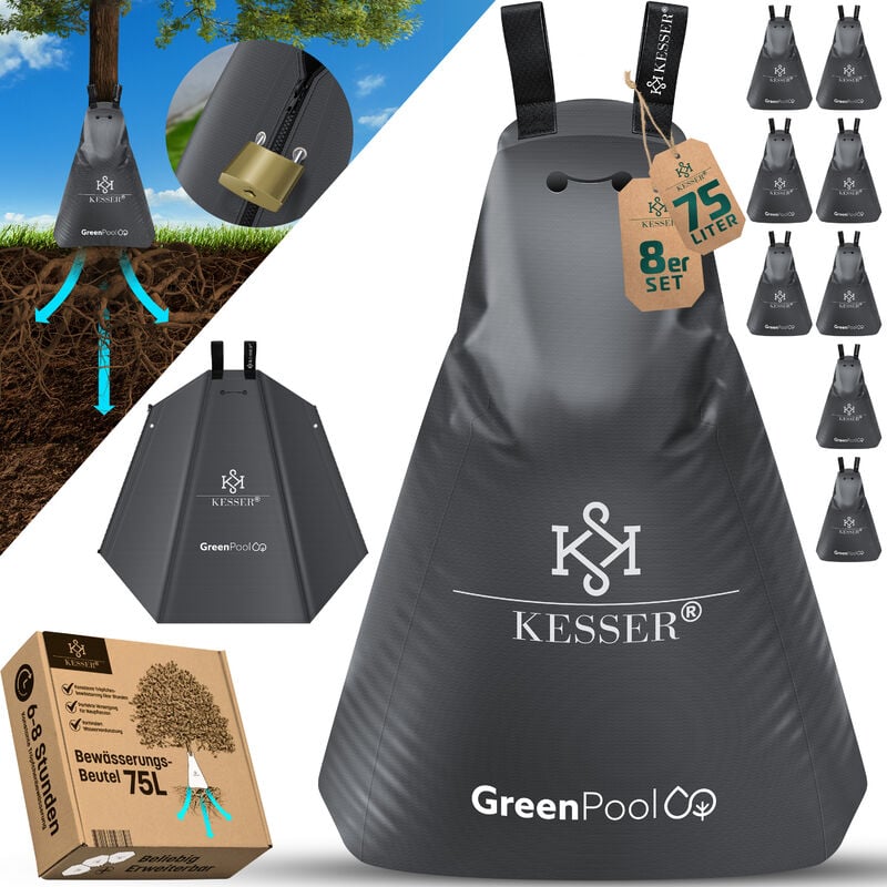 Kesser - Sac d'arrosage pour arbres Sac d'eau & sac d'arrosage pour arbres Sac en pvc durable & résistant aux uv Sac d'arrosage pour arbres Système