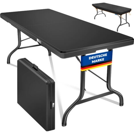 KESSER® Tavolo buffet Tavolo pieghevole in plastica 183x76 cm Tavolo da campeggio Tavolo per feste Tavolo pieghevole Tavolo da giardino per giardino  terrazza e balcone pieghevole  antracite