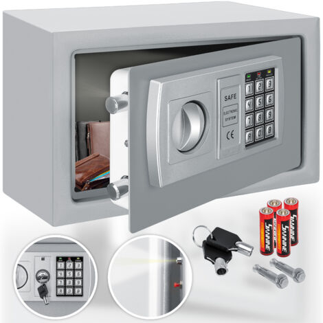 KESSER® Tresor Safe Elektronik-Zahlenschloss 31x20x20cm LED-Anzeige Stahlbolzen Silber