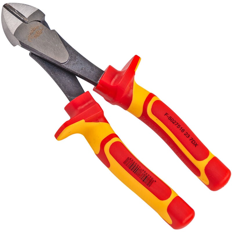 Image of Kestek - Elektriker Kraft-Seitenschneider Drahtschneider Zange 180 mm Griffe isoliert