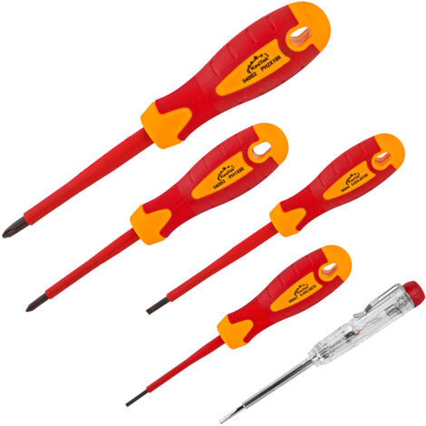 Kestek Elektriker Schraubendreher Schraubenzieher Set 5 tlg. magnetisch 1000V
