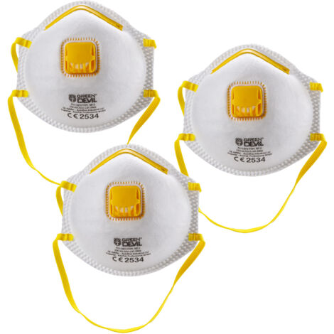Kestek Feinstaub Masken FFP1 mit Ausatemventil 3er Set