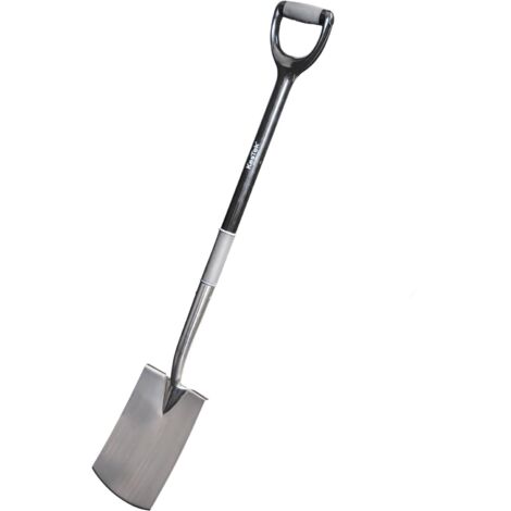 Kestek Gärtnerspaten Gartenspaten Grabenspaten Flach Edelstahl DGriff Trittkante