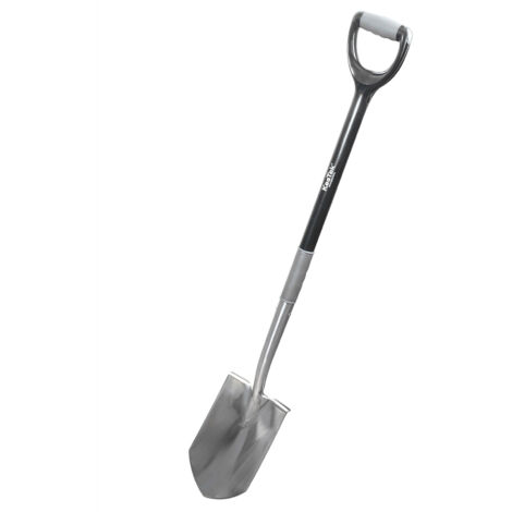 Kestek Gärtnerspaten Spitz Edelstahl BL9 Trittkante D-Griff Ergonomisch Robust