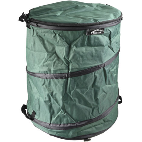 Kestek Gartenabfallsack 100L Pop Up Deckel Reißverschluss Laubsack Laubtasche