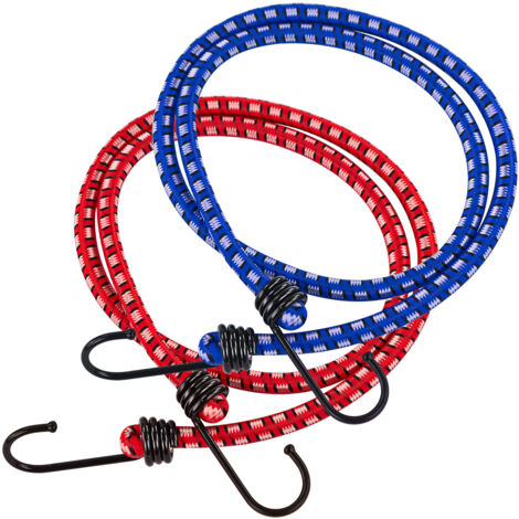 Kestek Gepäckspanner Set 2Stk 8 mm x 100 cm, Spanngummi, Gummispanner mit Haken