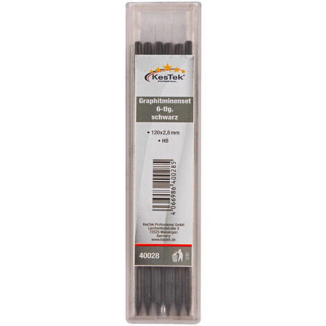 Kestek Graphitminenset Minenset 6tlg, grau u. a. für Tiefenlochmarker Baumarker