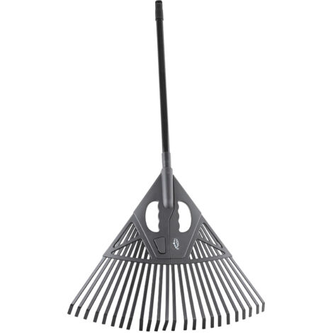 Kestek Laubrechen 2in1 mit Teleskopstiel ausziehbar Handrechen Gartenrechen 56cm