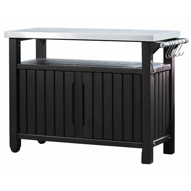Tavolo Esterni Multifunzione Per Barbecue Unity Xl Aspetto Legno Keter