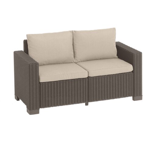 Keter 2-Sitzer-Sofa CALIFORNIA Cappuccino