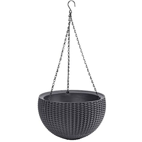 KETER 223694  POT SUSPENDU DE 8.6 L, COULEUR GRIS GRAPHITE