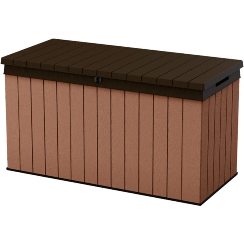 Coffre de rangement Darwin, coffre durable et résistante aux intempéries, Marron - 570L - 142.5x65.3x78.2 cm - Keter